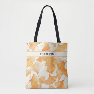 Elegant Ginkgo Leaves Personalized Tote Bag 🌿🍂