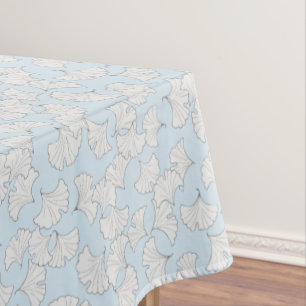 Elegant ginkgo leaves with custom background color tablecloth