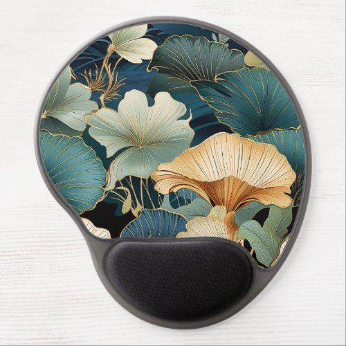 Elegant Ginko Floral Design Gel Mouse Pad