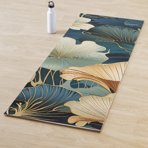 Elegant Ginko Floral Design Yoga Mat