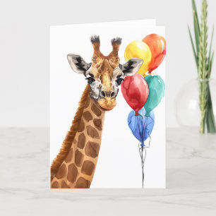 Elegant Giraffe Celebration Greeting Card
