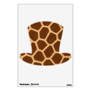 Elegant Giraffe Pattern Gentle Top Hat Wall Decal
