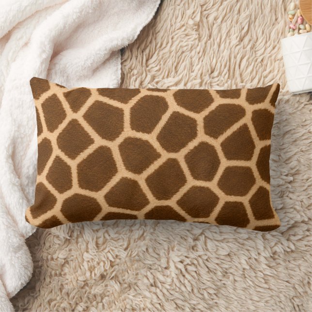 Elegant Giraffe Pattern Premium Quality Stylish Lumbar Pillow (Blanket)