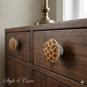 Elegant Giraffe Pattern Unique Stylish Ceramic Knob