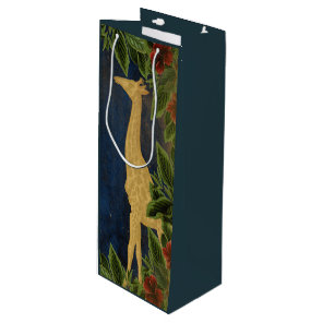 Elegant Giraffe Wine Gift Bag