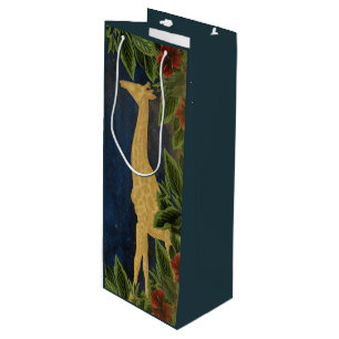 Elegant Giraffe Wine Gift Bag