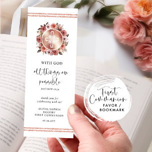 Elegant Girl First Communion Keepsake / Favor Bookmarks