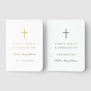 Elegant Girl First Communion Prayer Gold Foil Vow Books
