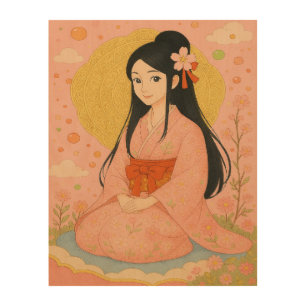 Elegant Girl in Kimono – Japanese Style Wall Art