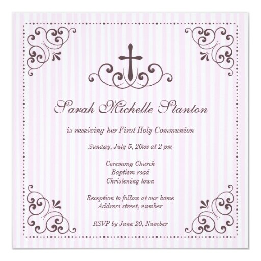 Fancy Communion Invitations 7