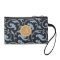 Elegant girly blue floral pattern monogram