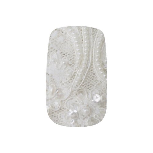 elegant girly chic grey cream beige white  floral minx nail art