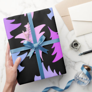 Elegant girly colorful Christmas tree pattern Wrapping Paper