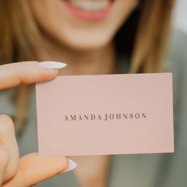 Elegant Girly Day Spa and Salon Blush Pink Business Card (Creator Uploaded)