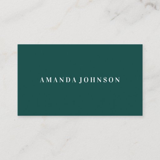 Customizable Elegant Girly Day Spa and Salon dark green Business Card