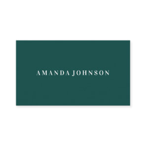 Elegant Girly Day Spa and Salon dark green Business Card