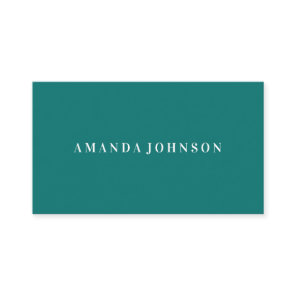 Elegant Girly Day Spa and Salon Emerald Green Business Card