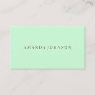 Elegant Girly Day Spa and Salon Mint Green Business Card