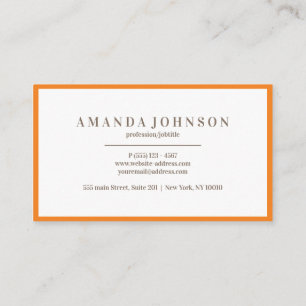 Elegant Girly Day Spa and Salon Orange Business Card