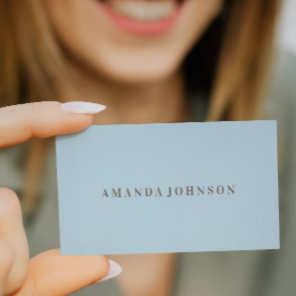 Elegant Girly Day Spa and Salon pale Blue Business Card