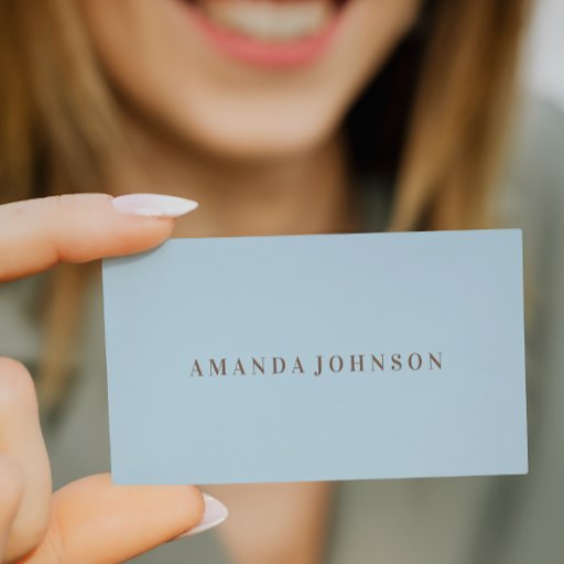 Customizable Elegant Girly Day Spa and Salon pale Blue Business Card