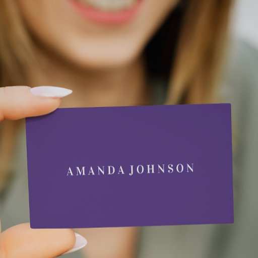 Customizable Elegant Girly Day Spa and Salon Ultra Violet Business Card