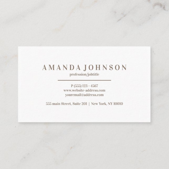 Elegant Girly Day Spa and Salon WHITE Business Card (Back)