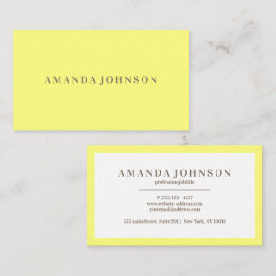 Elegant Girly Day Spa and Salon Yellow Business Card