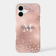 Elegant Girly Faux Rose Gold Foil Personalized