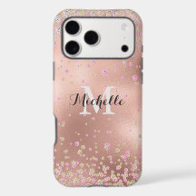 Elegant Girly Faux Rose Gold Foil Personalized