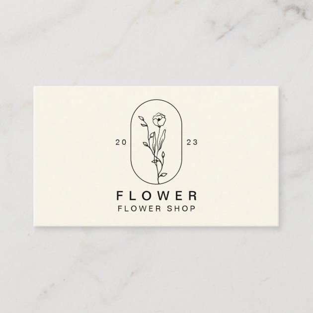 Elegant Girly Flower Florist Floral Business Card