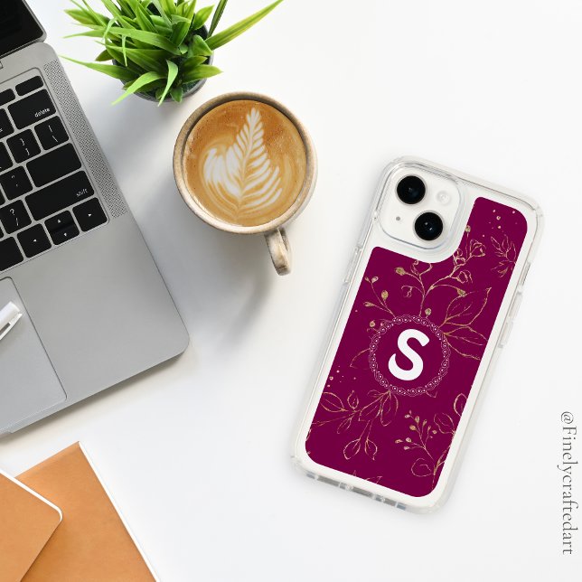 Elegant Girly Gold Floral Pattern Speck iPhone Case (Creator Uploaded)