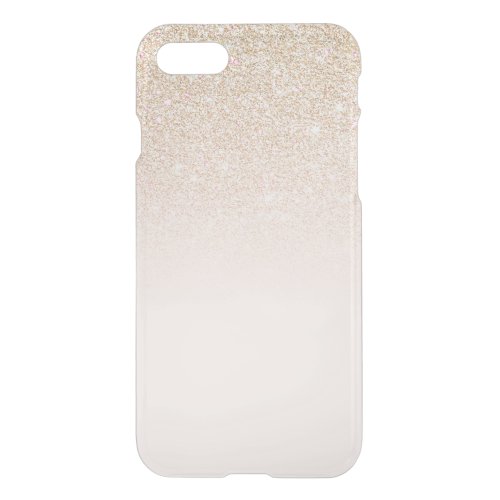 Elegant Girly Gold Rose Pink Glitter Ombre iPhone SE87 Case