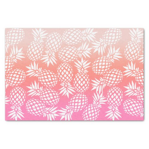 Elegant Girly Gradient Pineapple Pattern Colorful Tissue Paper