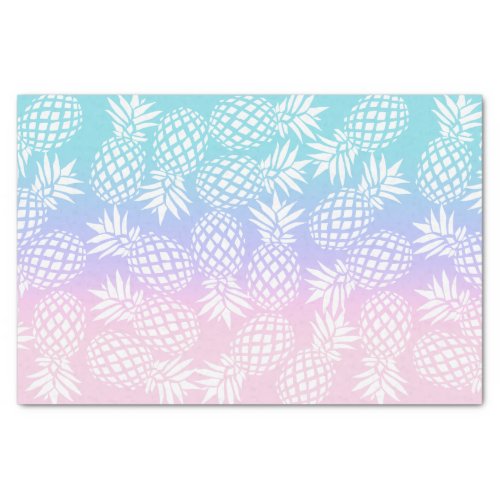 Elegant Girly Gradient Pineapple Pattern Colorful Tissue Paper