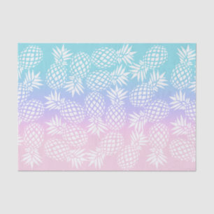 Elegant Girly Gradient Pineapple Pattern Colorful Tissue Paper