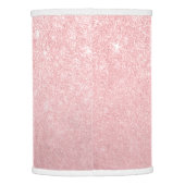Elegant girly gradient pink rose gold glitter lamp shade (Back)