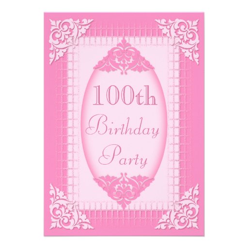 Custom 100Th Birthday Invitations 5