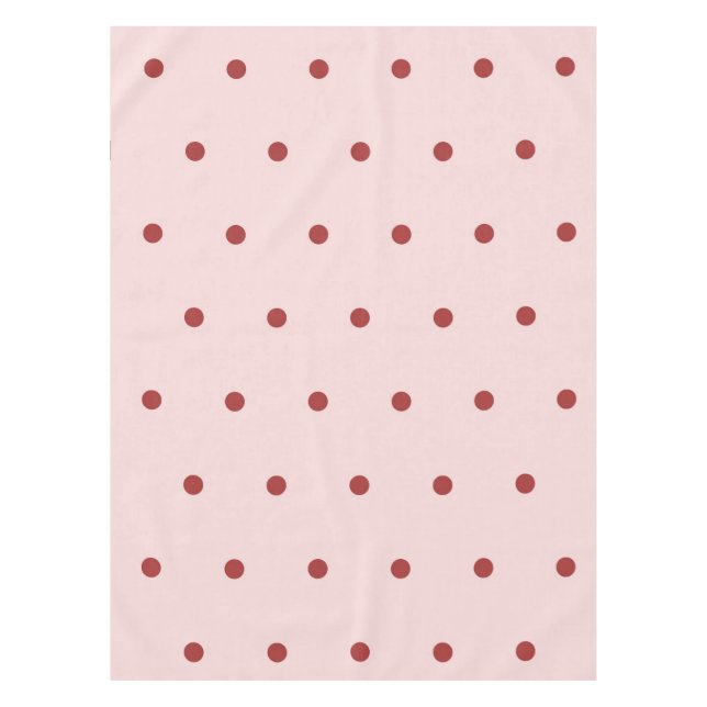 Elegant Girly Pink Polka Dots Pattern Spring  Tablecloth (Front)