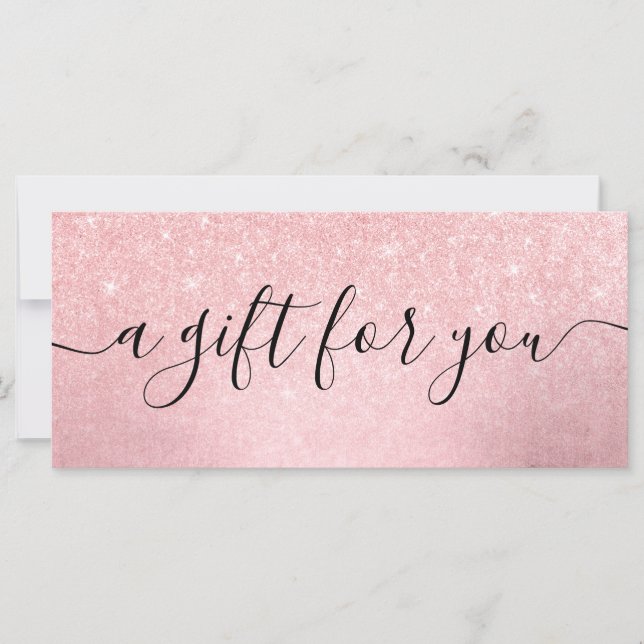 Elegant girly pink rose gold glitter makeup artist (Front)