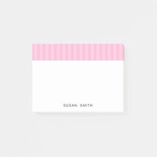 Elegant Girly Pink Rose Stripes Post-it Notes