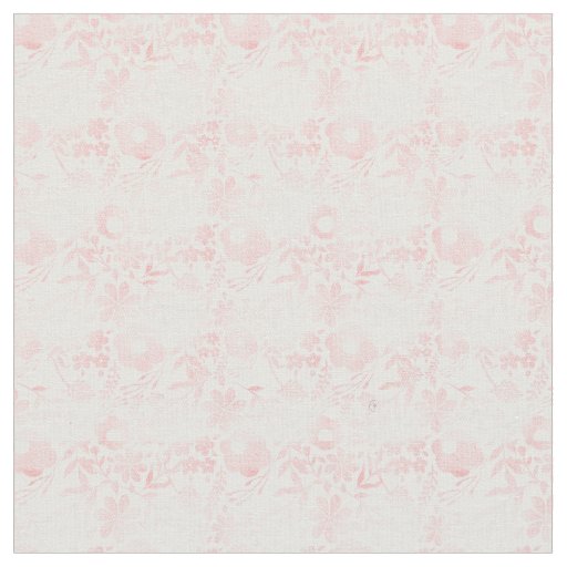 Elegant Girly Rose Gold Flowers Shapes Pattern Fabric