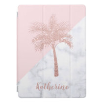 Elegant girly rose gold glitter palm white marble iPad pro cover Elegant girly rose gold glitter palm white marble iPad pro cover