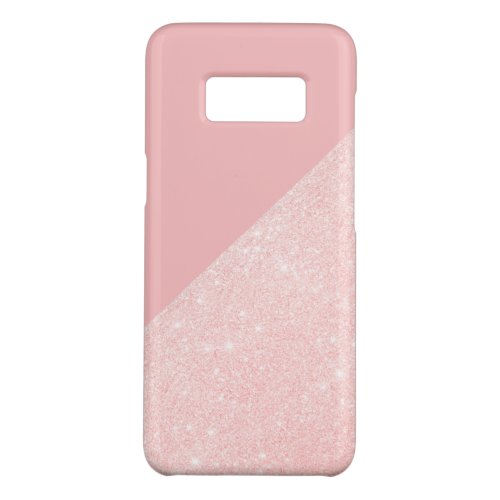 Elegant girly rose gold glitter  pastel pink Case_Mate samsung galaxy s8 case