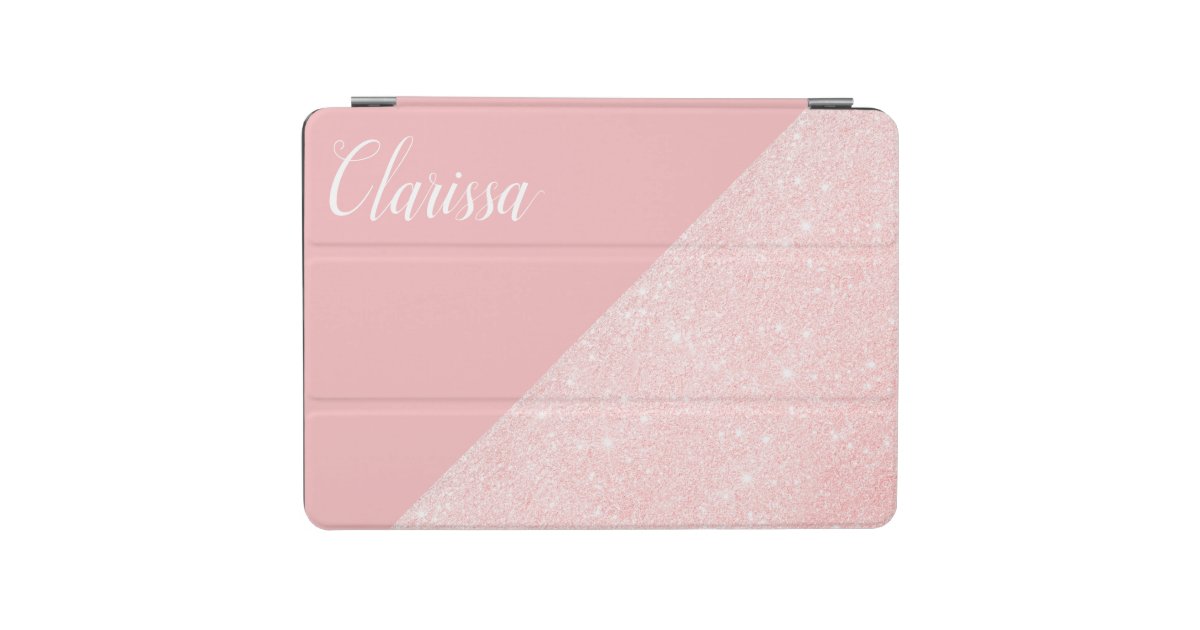 Elegant Girly Rose Gold Glitter Pastel Pink Ipad Air Cover Zazzle Com