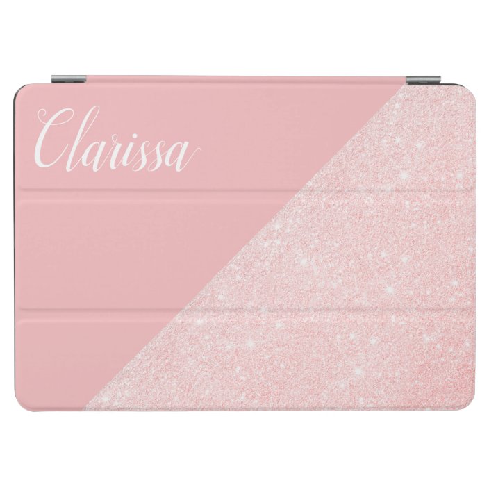 Elegant Girly Rose Gold Glitter Pastel Pink Ipad Air Cover Zazzle Com