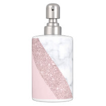 elegant girly rose gold glitter white marble pink bathroom set elegant girly rose gold glitter white marble pink bathroom set