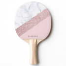 elegant girly rose gold glitter white marble pink ping pong paddle elegant girly rose gold glitter white marble pink ping pong paddle