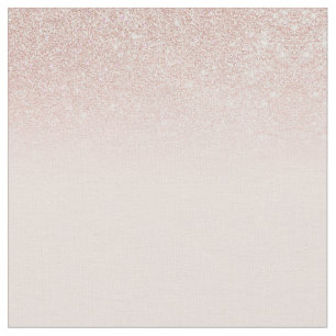 Elegant Girly Rose Gold Pink Glitter Ombre Fabric