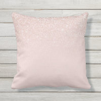Elegant Girly Rose Gold Pink Glitter Ombre